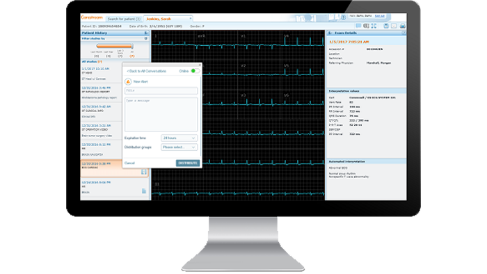 Pantalla de la interfaz de intercambio de im&aacute;genes en un monitor